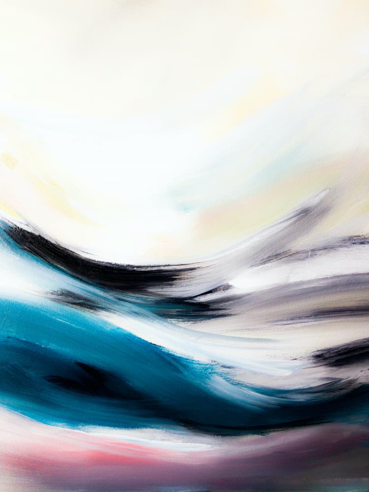 Flowing Blue Ocean Abstract by Ejaaz Haniff — canvas wall art