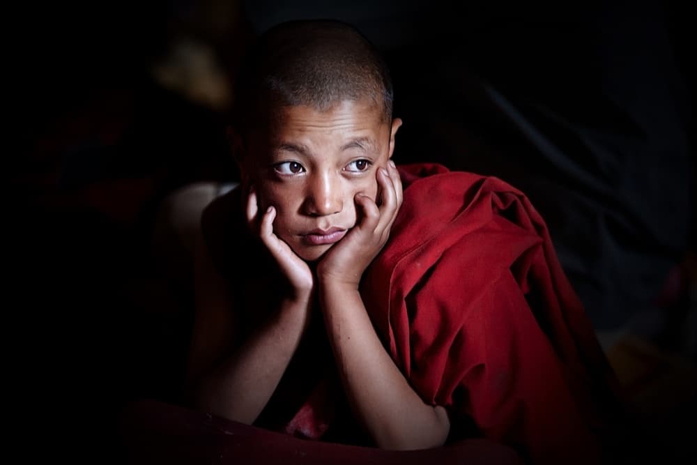 Pensive Young Monk by Sergio Pandolfini — canvas wall art