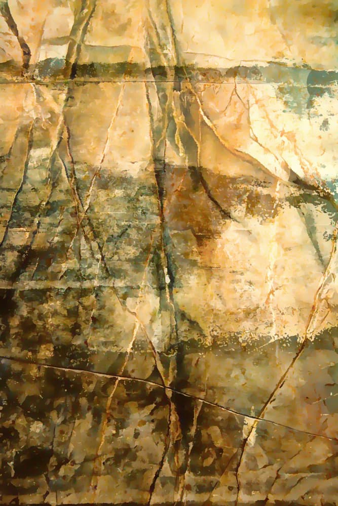Golden Veined Marble by Alpenglow Workshop — canvas wall art