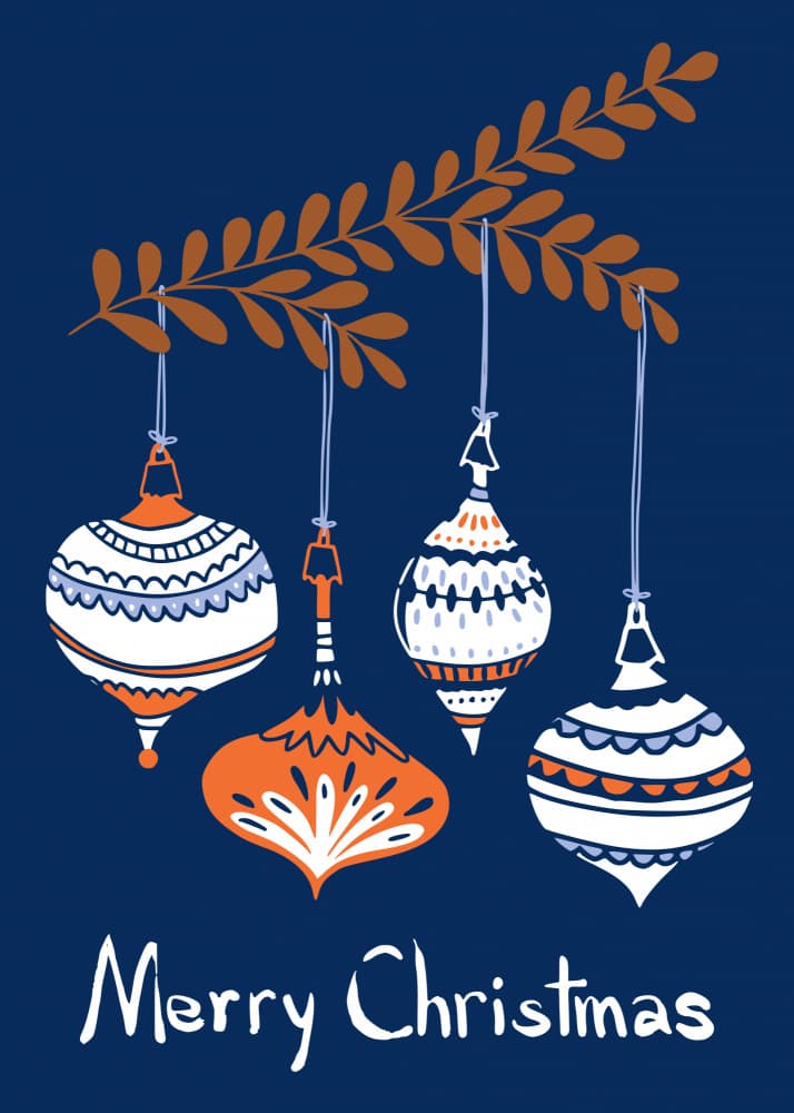 Festive Hand Drawn Ornaments by Annick — canvas wall art