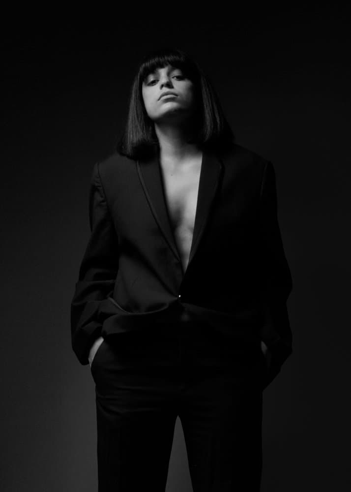 Confident Woman in Suit by Shizuo Shiki — canvas wall art