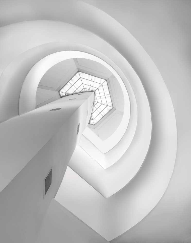 Ascending White Architecture by Annette Guo — canvas wall art