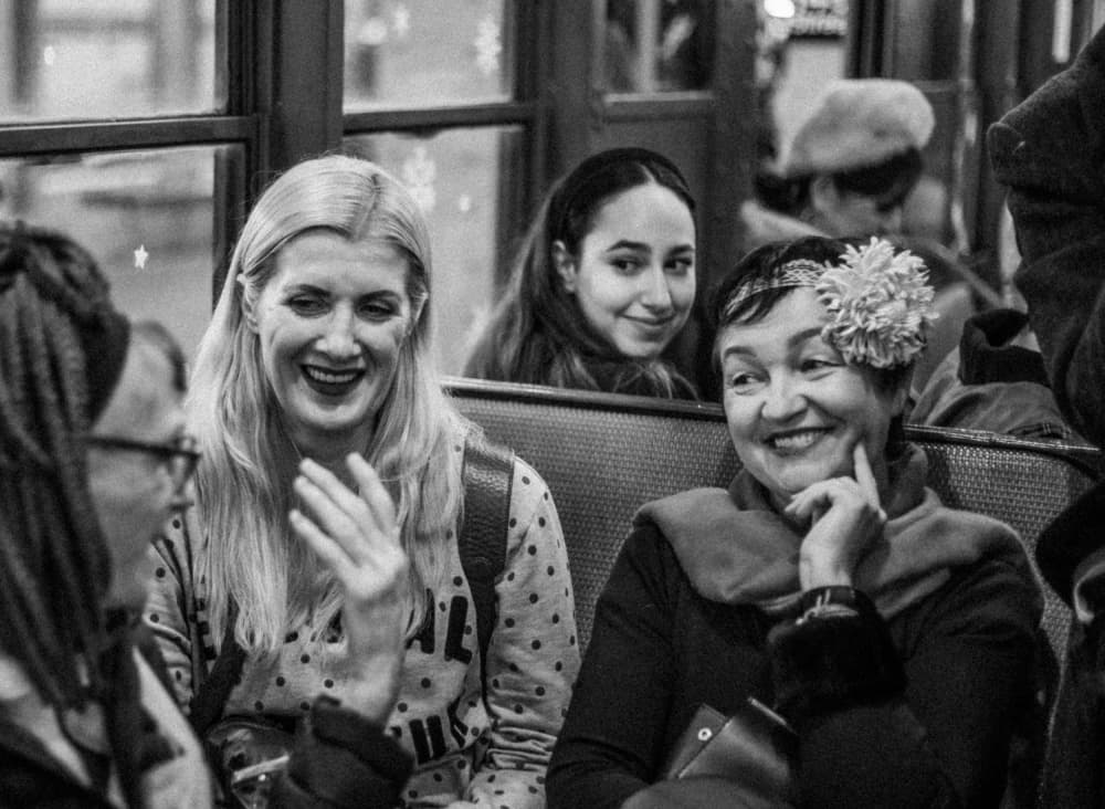 Happy Women Laughing by Tong Zhang — canvas wall art