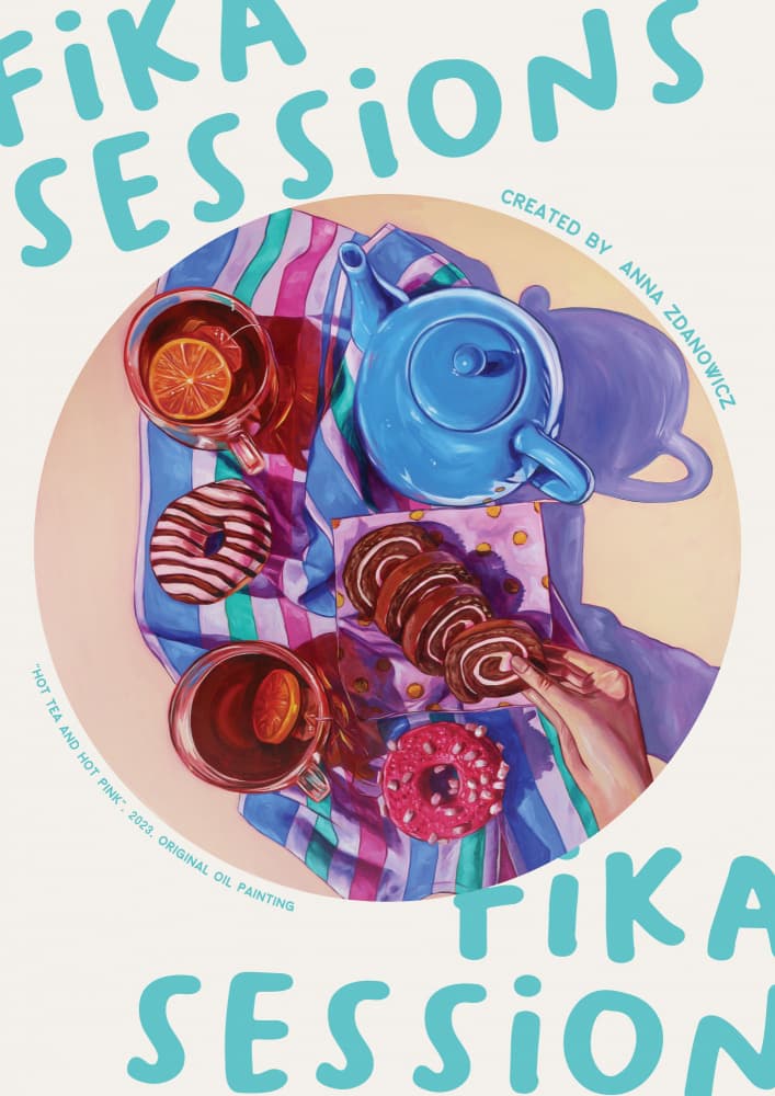 Fika Tea And Sweets by Anna Zdanowicz — canvas wall art