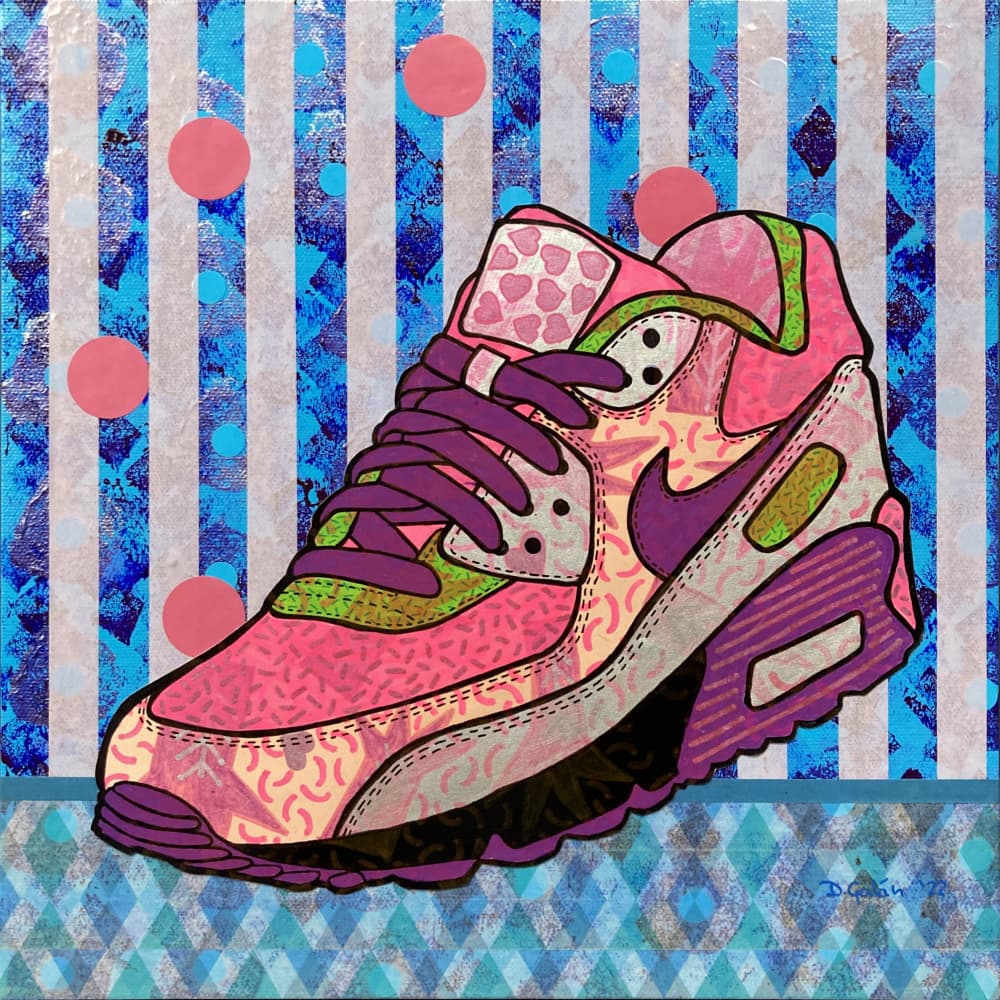 Colorful Pop Art Sneaker by David Galan — canvas wall art