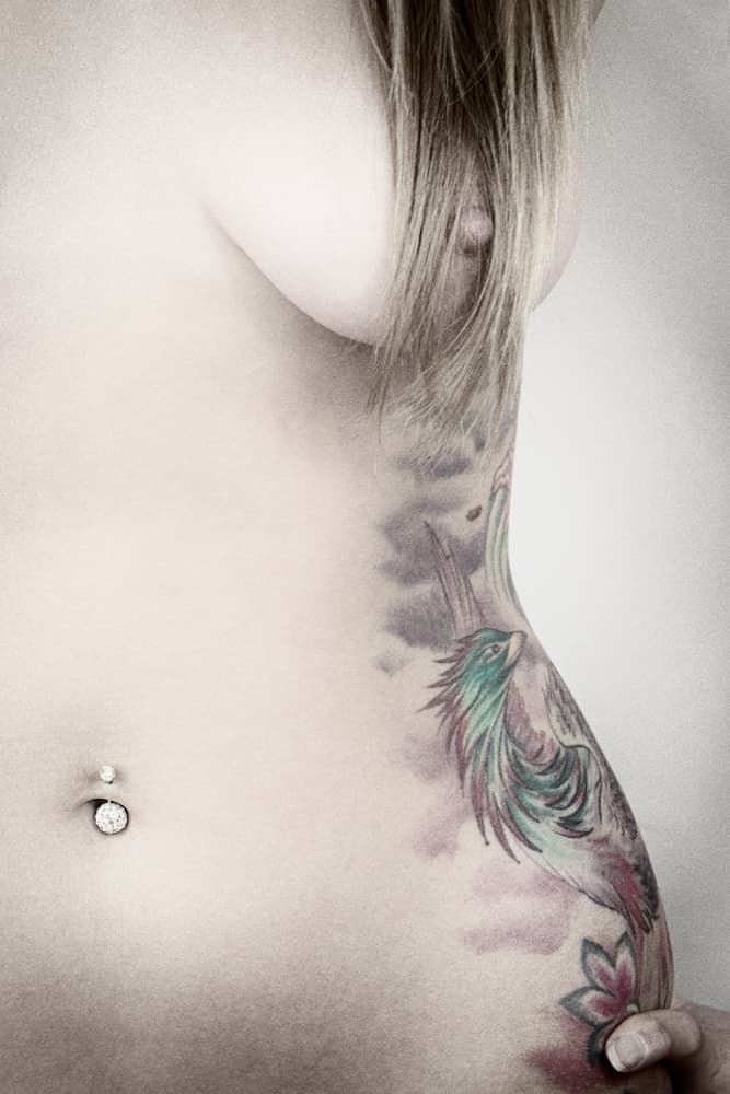 Colorful Phoenix Tattoo by Mathilde Guillemot — canvas wall art