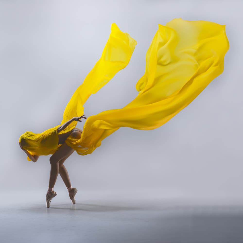 Ballerina in Yellow Silk by Lisdiyanto Suhardjo — canvas wall art