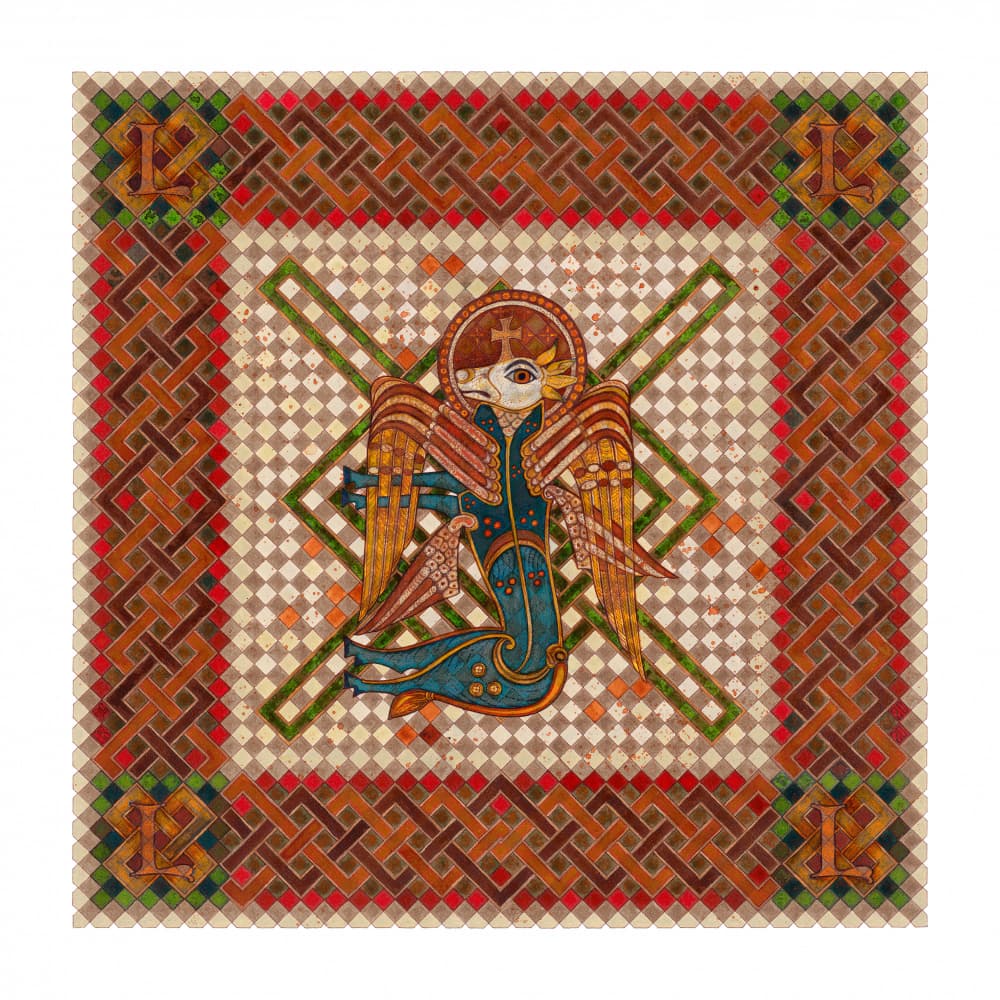 Illuminated Celtic Angel by Dobri Gjurkov — canvas wall art