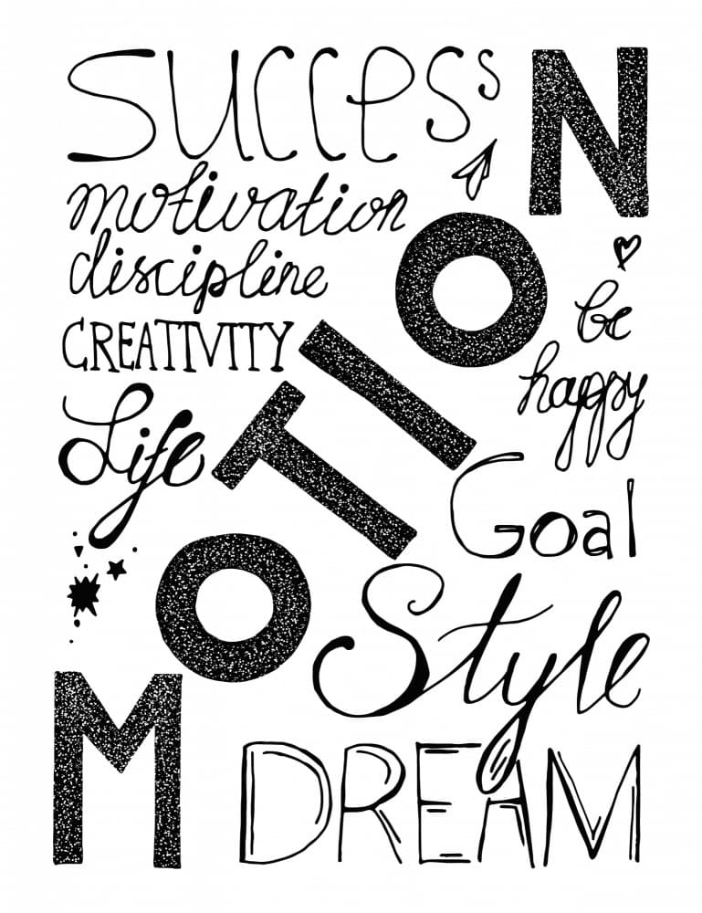 Motion Motivation Words by Marika Barsrsind — canvas wall art