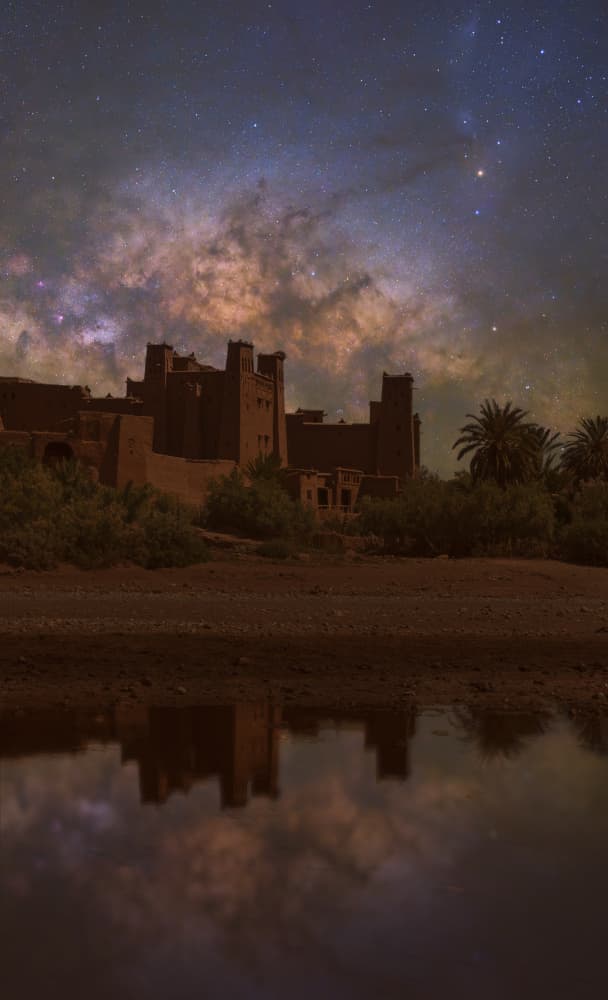 Ancient Kasbah Under Stars by David Martin Castan — canvas wall art
