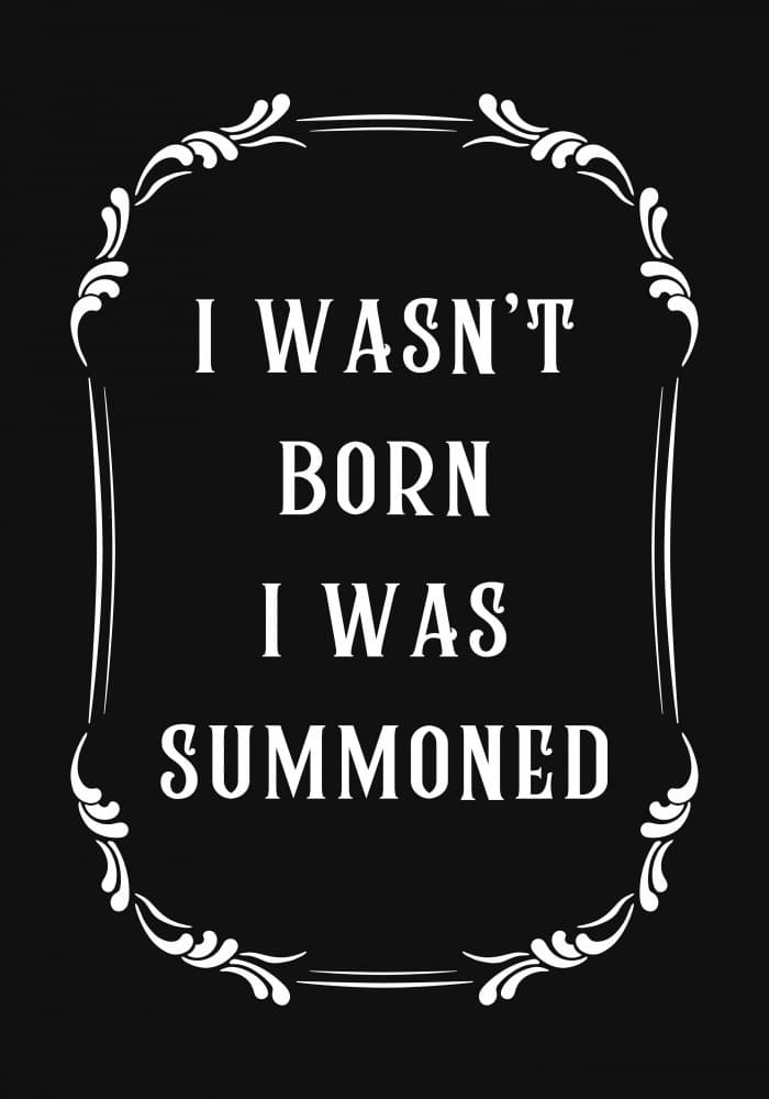 Witty Summoned Quote by Athene Fritsch — canvas wall art