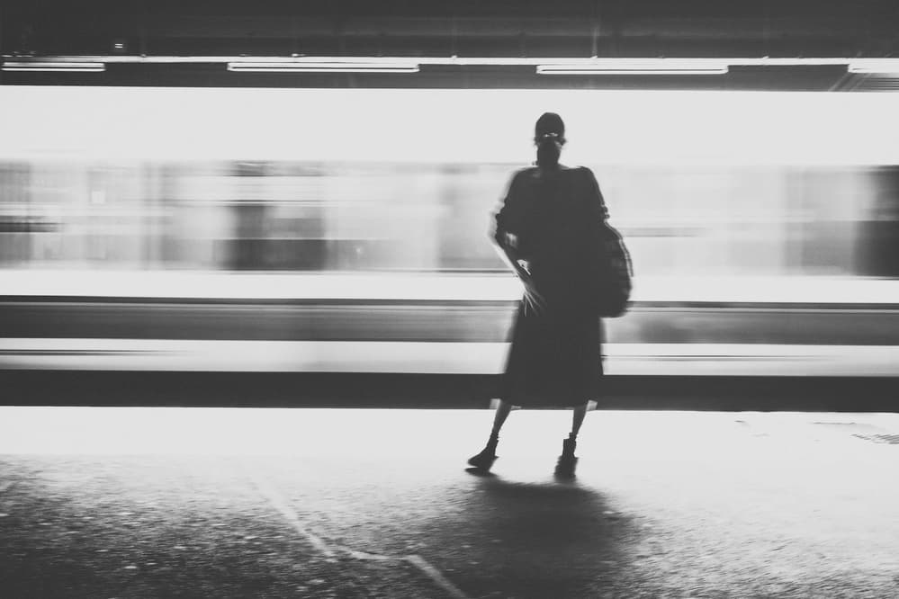 Waiting in Motion by Haruyo Sakamoto — canvas wall art