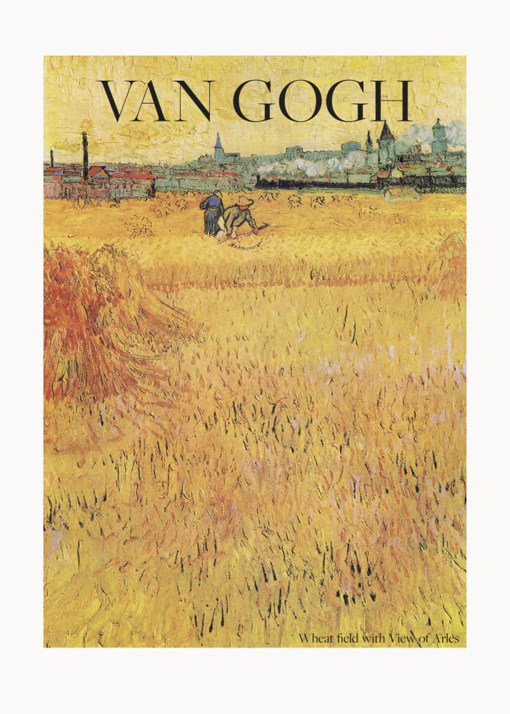 Wheat Field With View of Arles (1888) by Vincent Van Gogh — canvas wall art