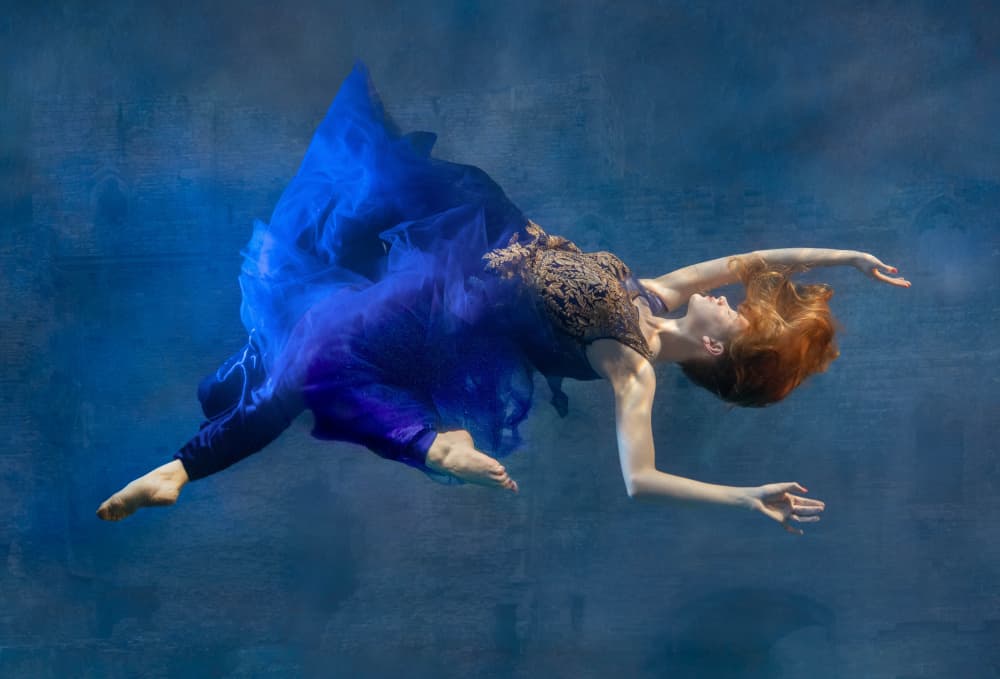 Graceful Underwater Dance by Derwood — canvas wall art