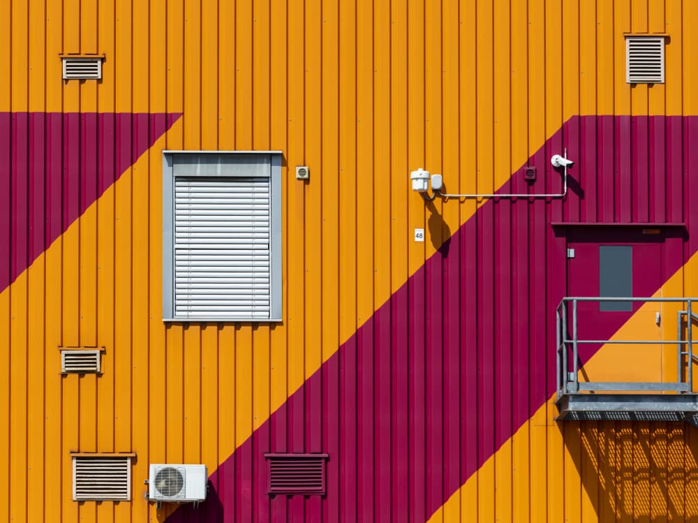 Bold Geometric Facade by Peter Hrabinsky — canvas wall art