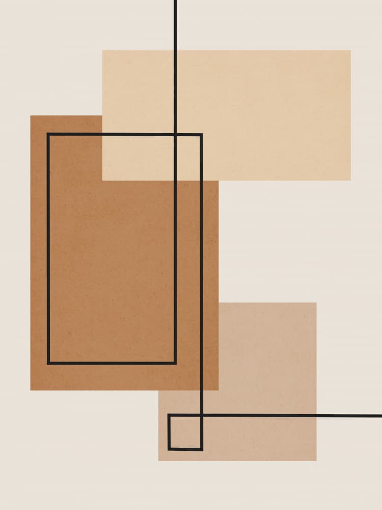 Modern Earthy Geometry by Vitor Costa — canvas wall art