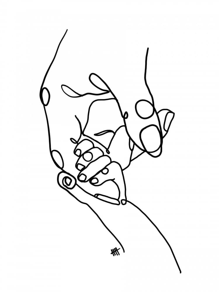 Holding Tiny Hands by Hanna Lee Tidd — canvas wall art