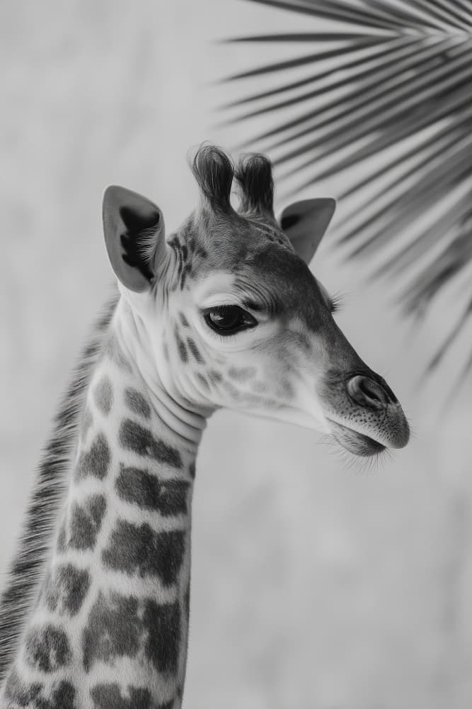 Young giraffe by Treechild — canvas wall art