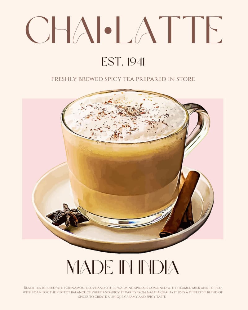 Spiced Chai Latte by Nazma Khokhar — canvas wall art
