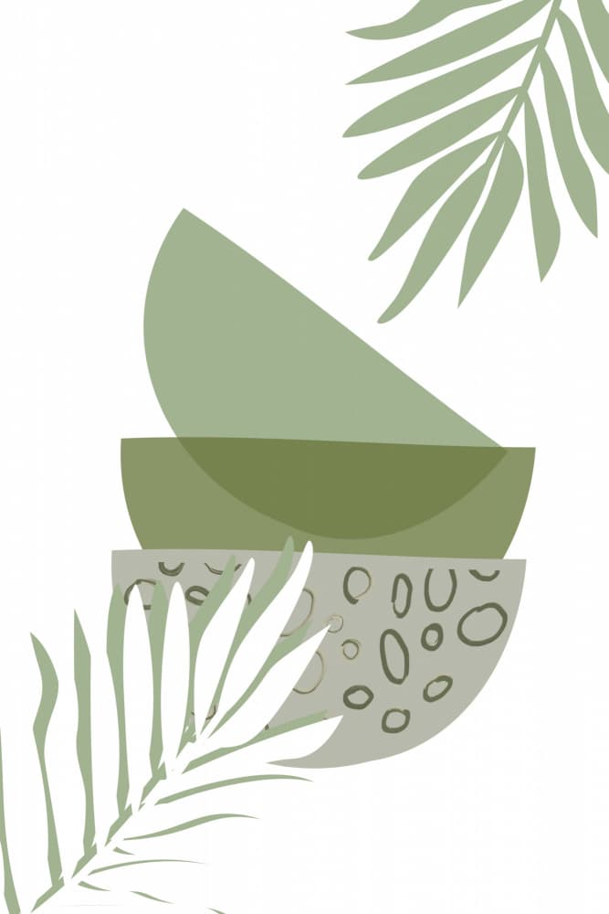 Modern Botanical Green Stack by Sally Ann Moss — canvas wall art