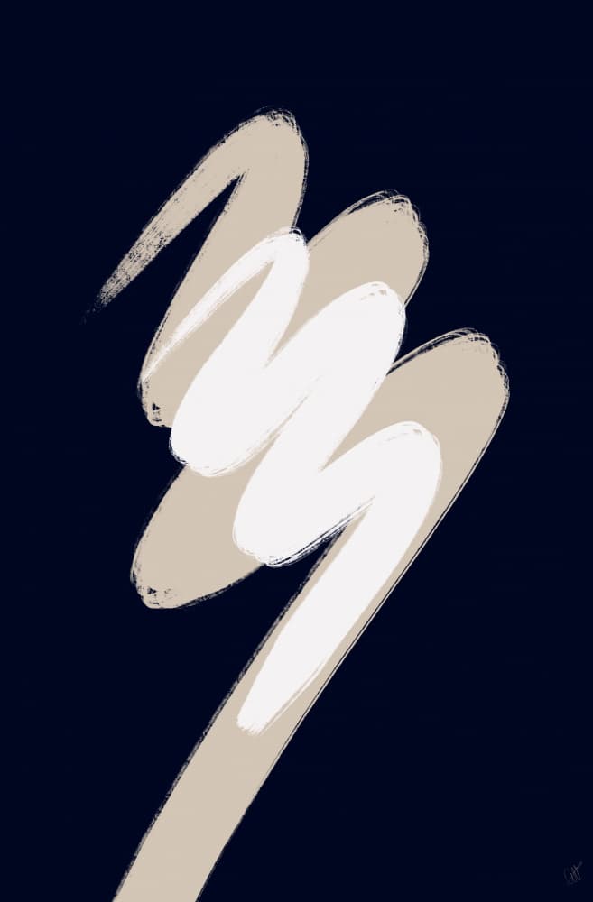 Modern Wavy Strokes by Anne-Marie Volfova — canvas wall art