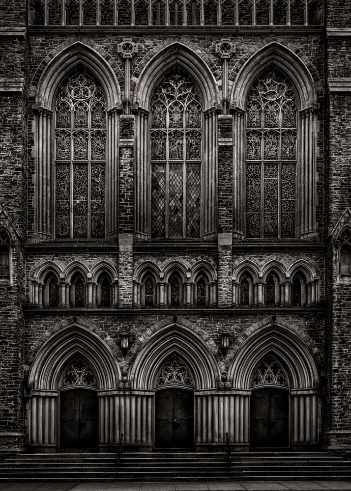 Gothic Church Facade by The Learning Curve Photography — canvas wall art
