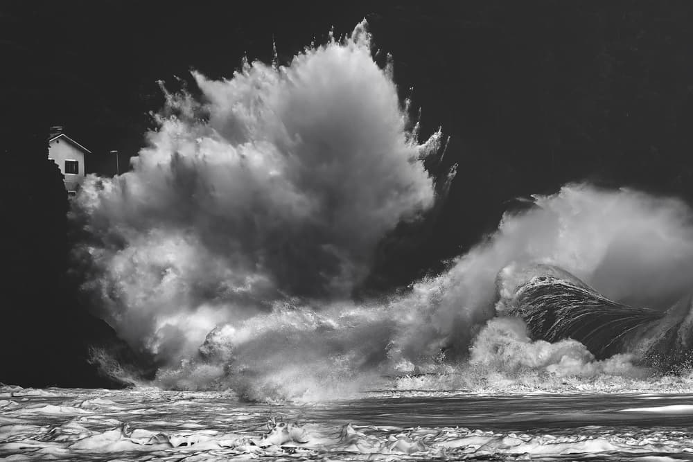 Waves Crash Home by Paolo Lazzarotti — canvas wall art