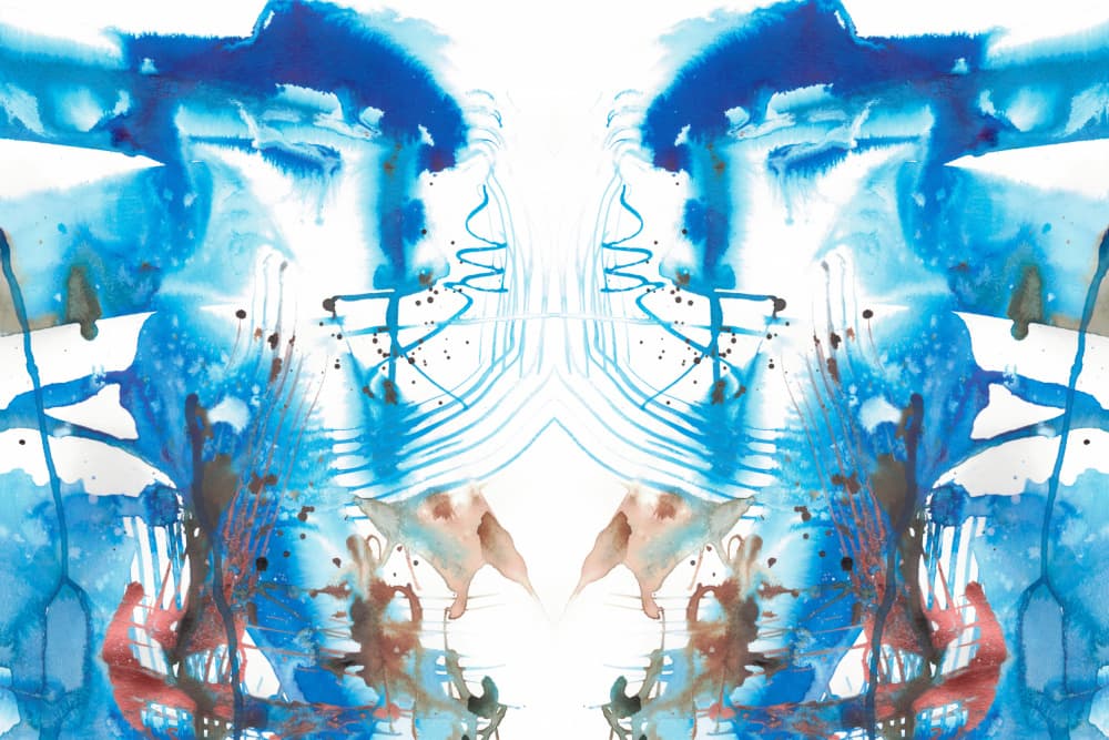 Vibrant Blue Abstract Reflection by Jemma Morris — canvas wall art