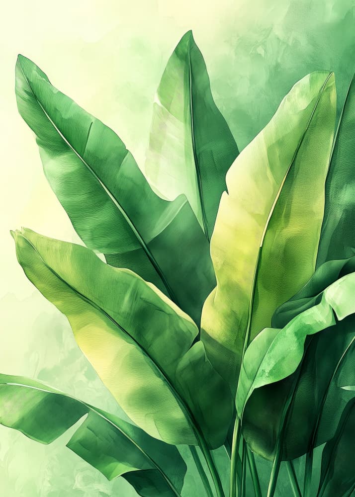 Lush Tropical Greenery by Justyna Jaszke — canvas wall art
