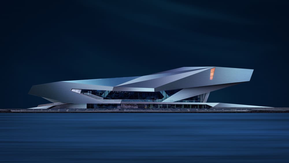Modern Waterfront Architecture by Enrique Rodriguez de Mingo — canvas wall art