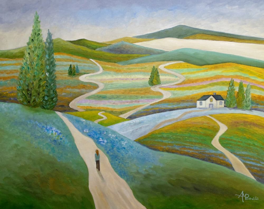 Winding Path to Home by Angeles M. Pomata — canvas wall art