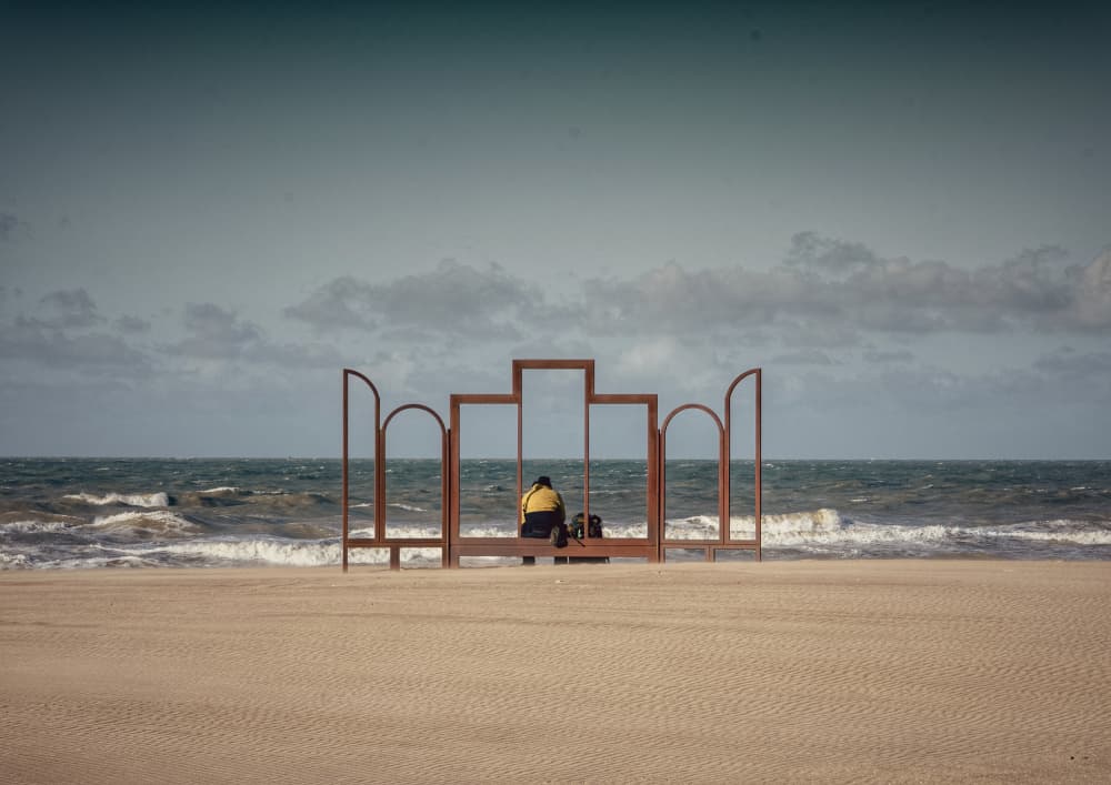 Contemplation by the Ocean by monique gilleman — canvas wall art