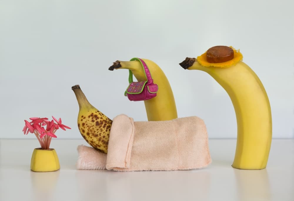 Banana Spa Day by Jacqueline Hammer — canvas wall art