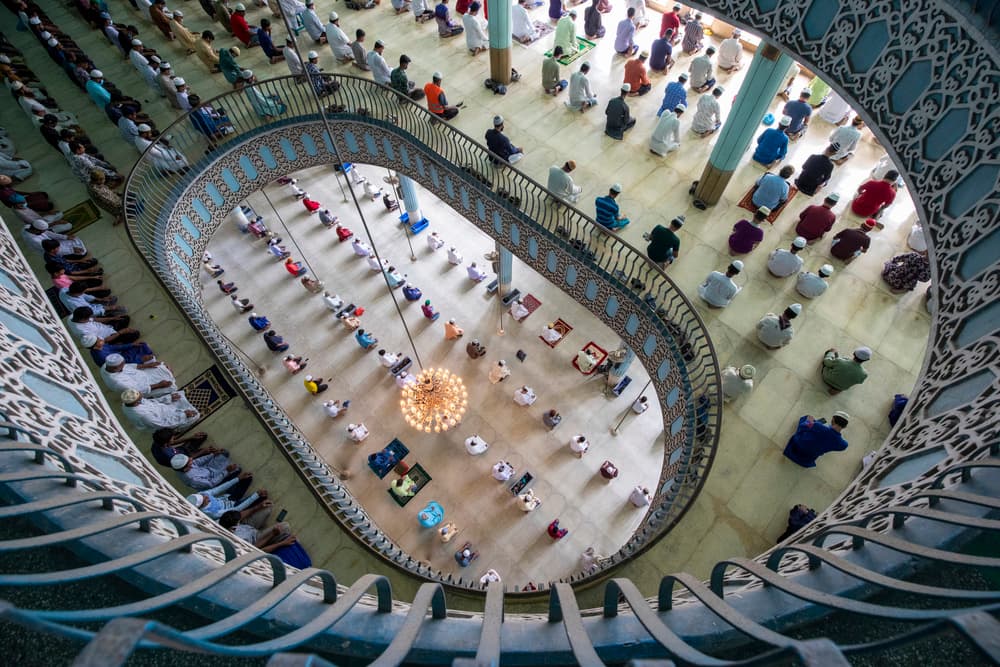 Communal Mosque Prayer by Azim Khan Ronnie — canvas wall art