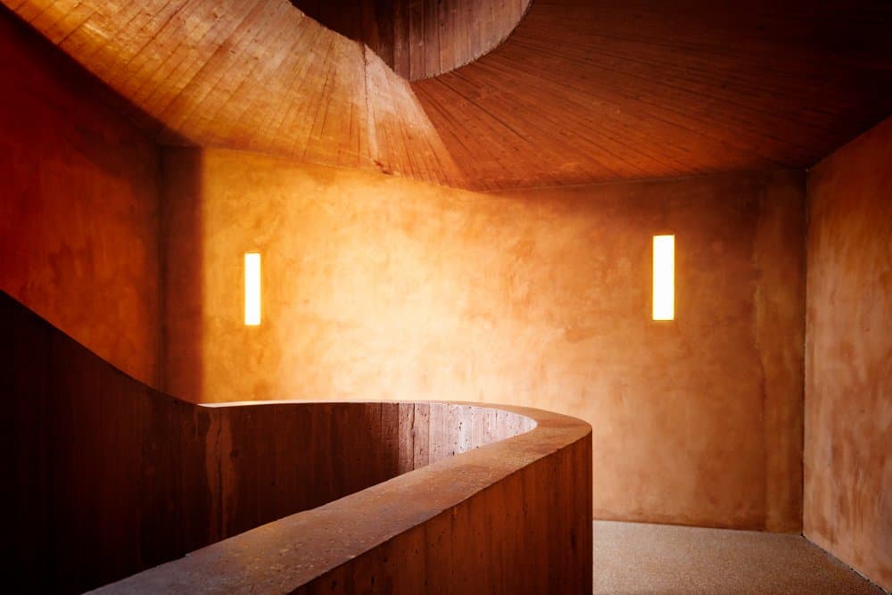 Warm Curved Architecture by Peter Pfeiffer — canvas wall art