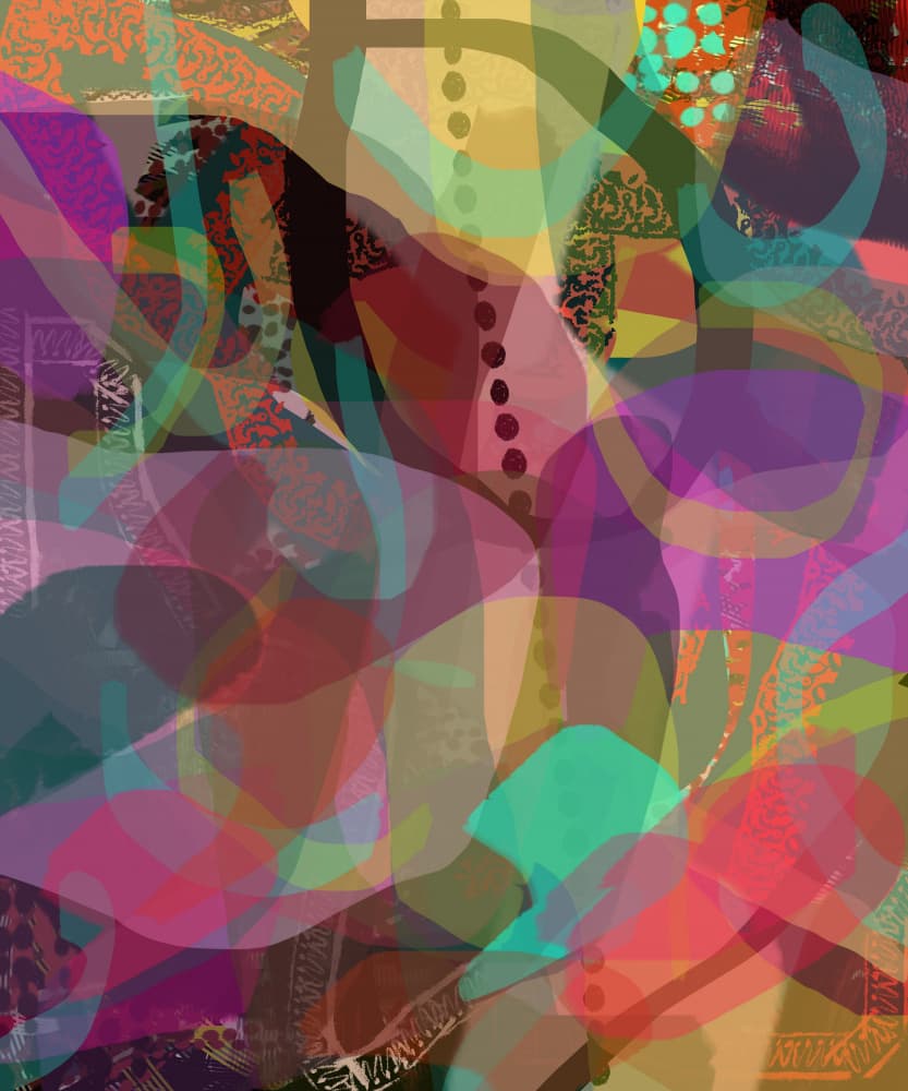 Vibrant Organic Layers by Pelin Atilla — canvas wall art