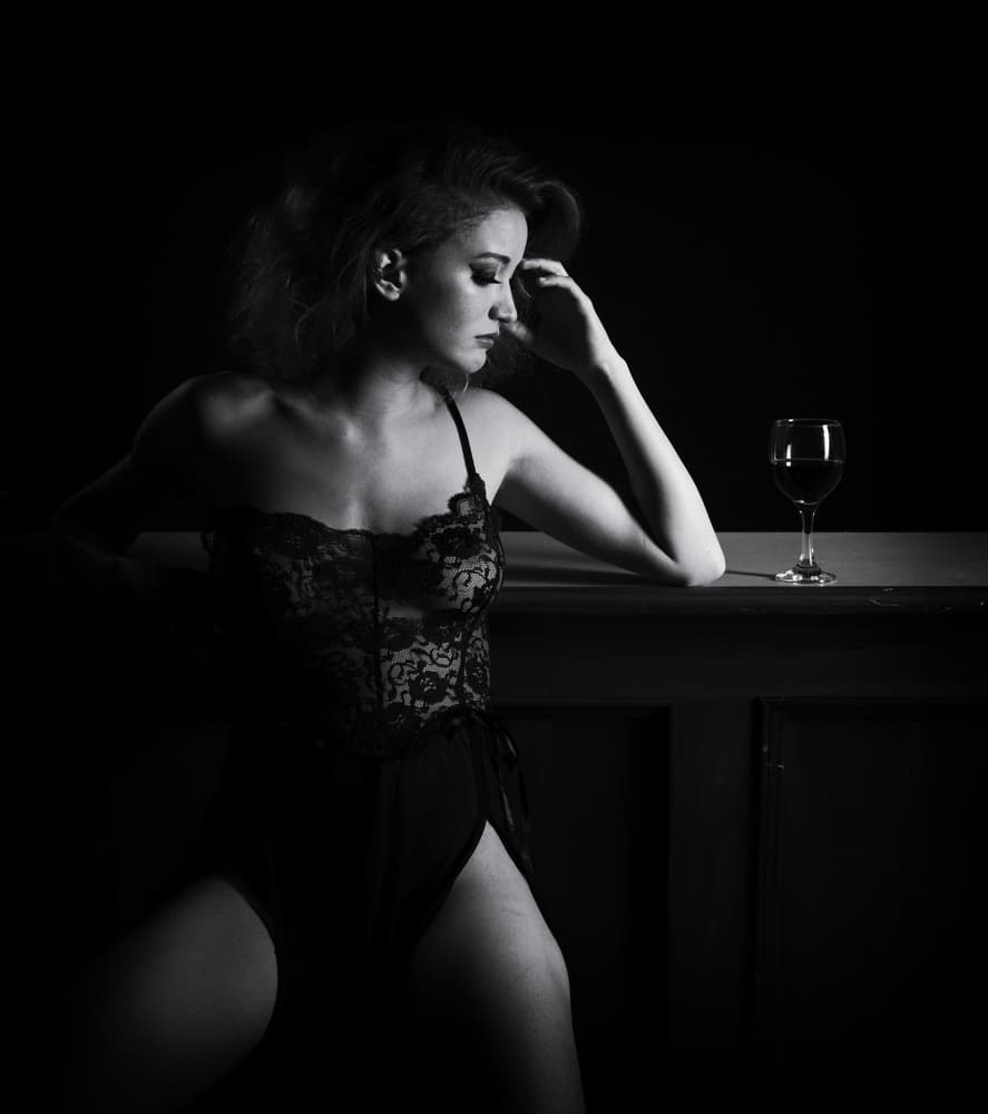 Sensual Pensive Woman by James Yang — canvas wall art