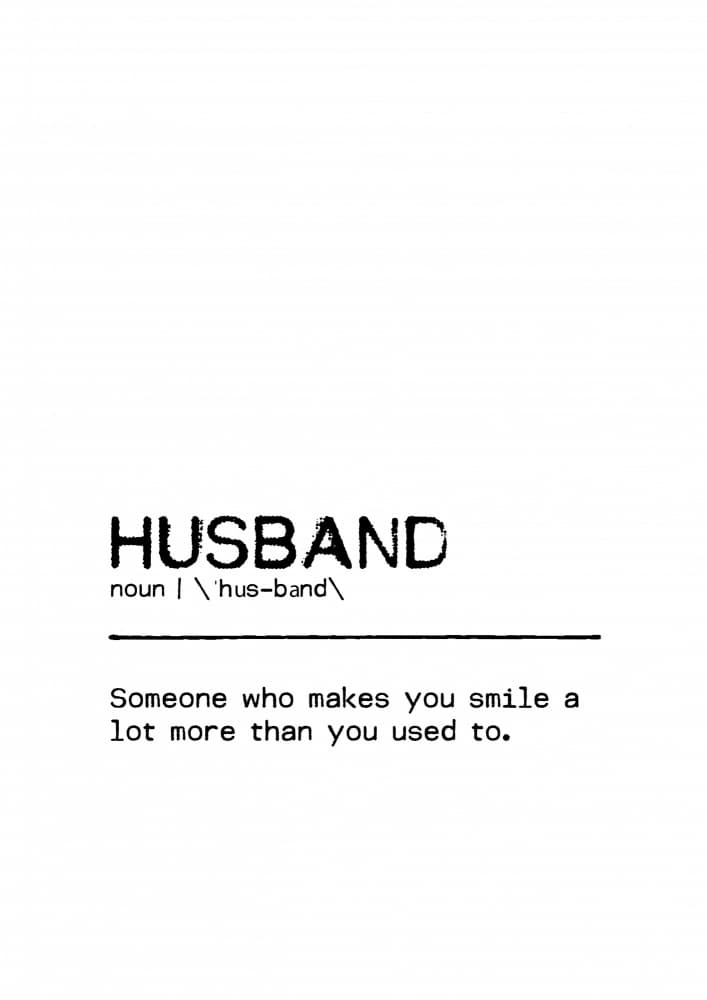 Husband Definition Quote by Orara Studio — canvas wall art