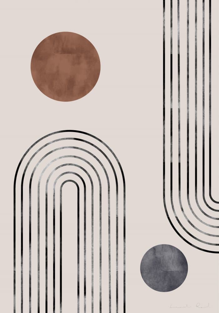 Geometric Arches Circles by Pictufy Studio II — canvas wall art
