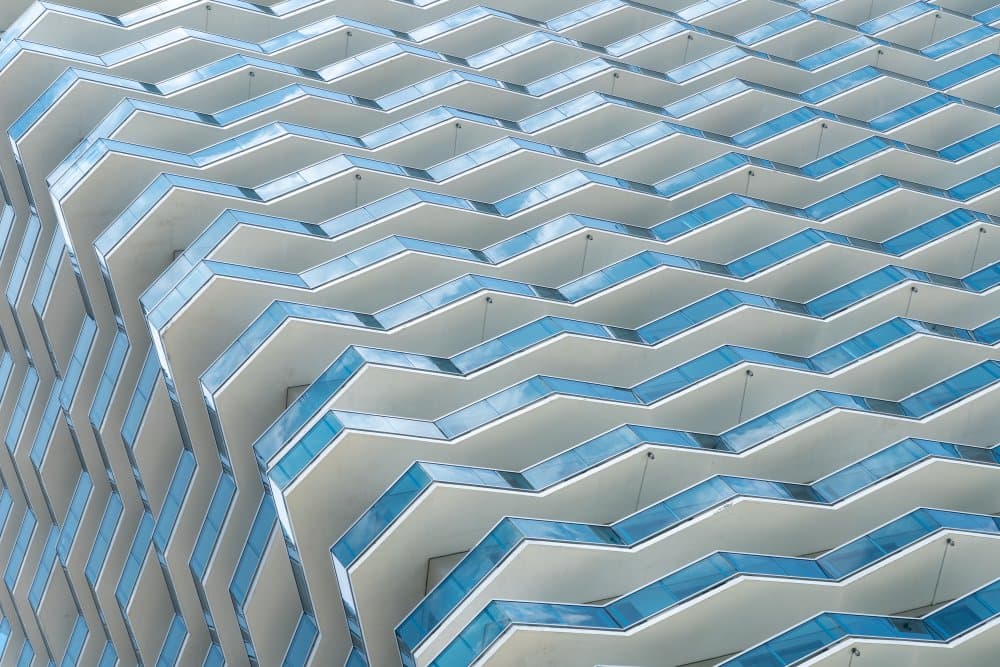 Modern Zigzag Balconies by Joshua Leeman — canvas wall art