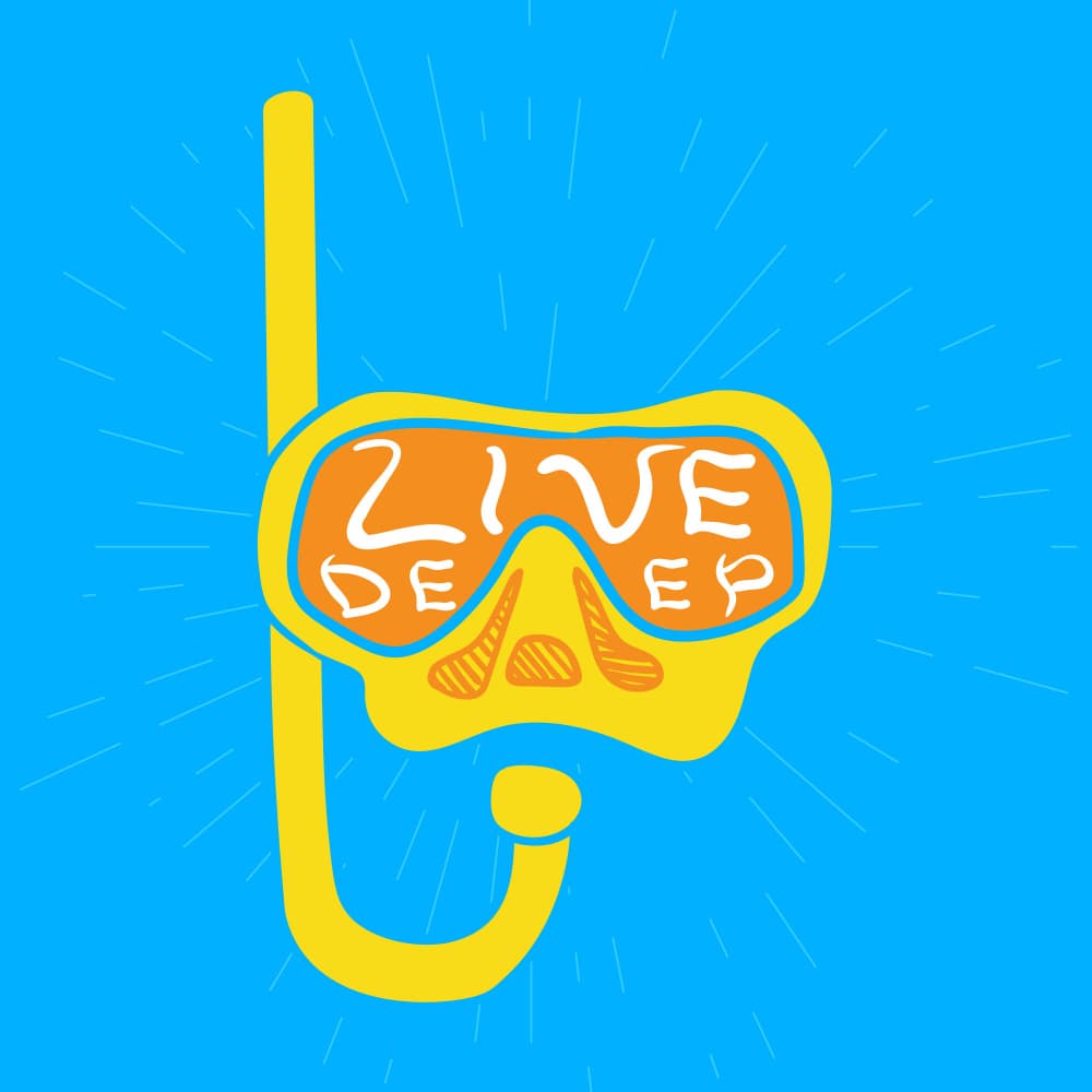 Live Deep Snorkel Mask by Marika Barsrsind — canvas wall art