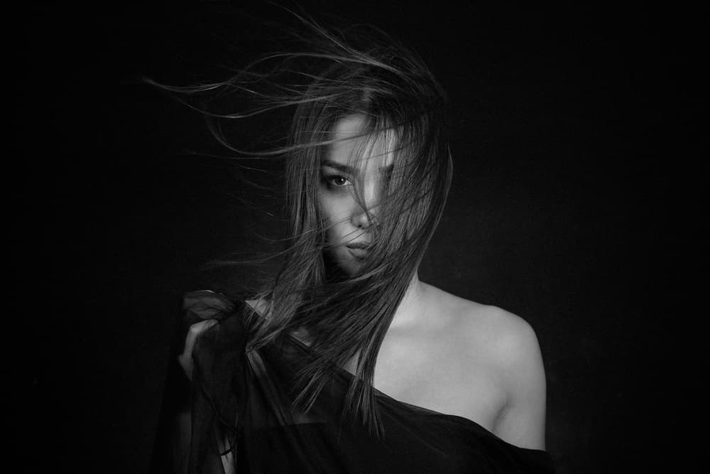 Windswept Dark Beauty by Mehdi Mokhtari — canvas wall art