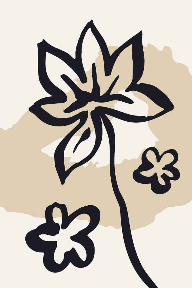 Abstract Botanical Bloom by Anna Rose — canvas wall art
