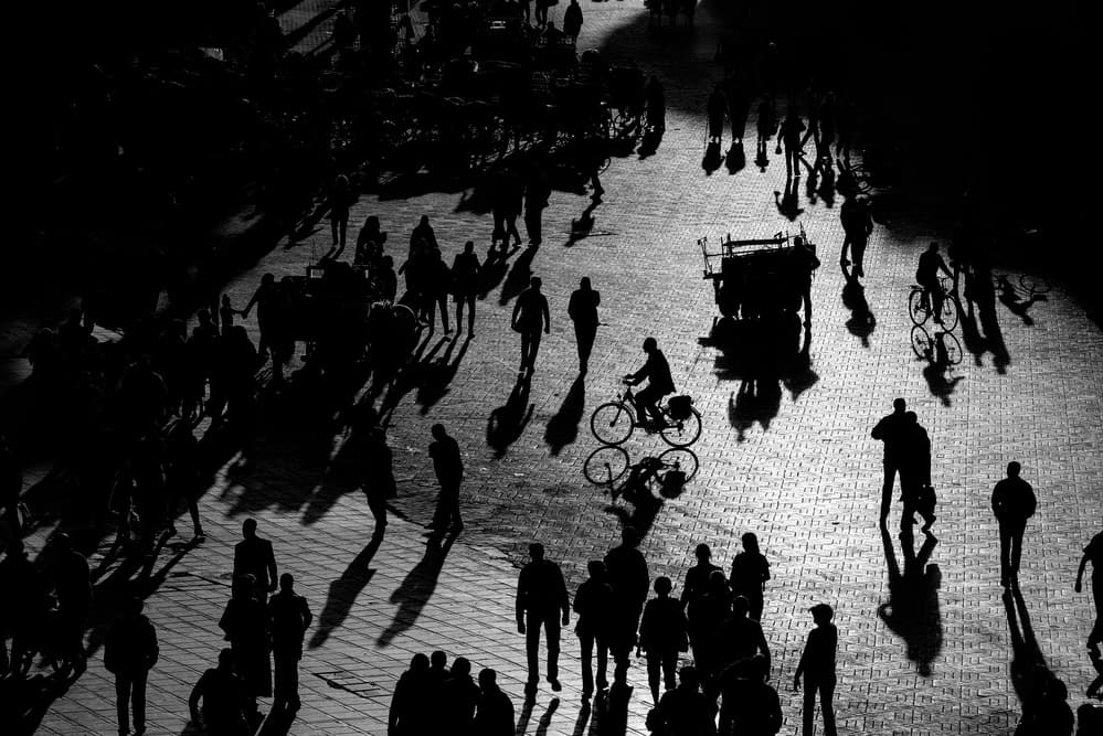 Dynamic City Shadows by Gina Buliga — canvas wall art