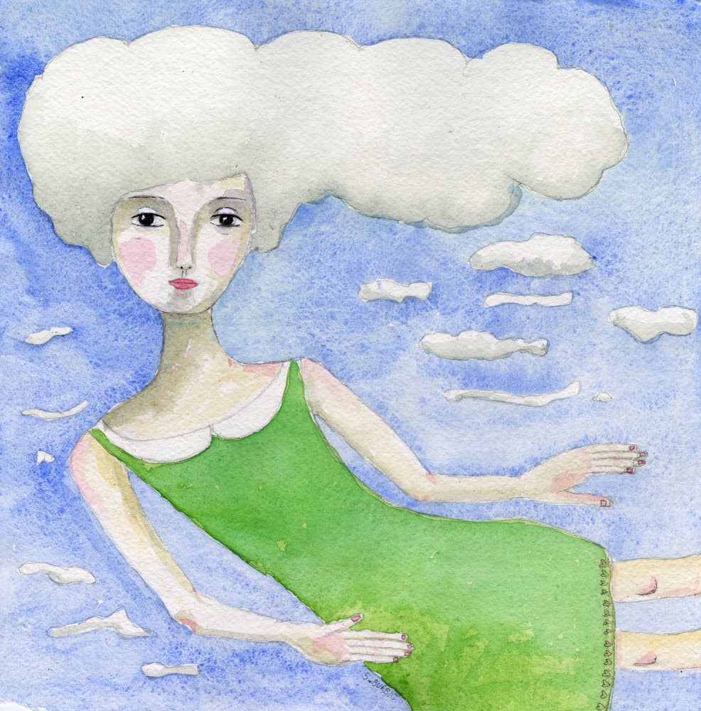 Cloud Haired Dreamer by Sharyn Bursic — canvas wall art