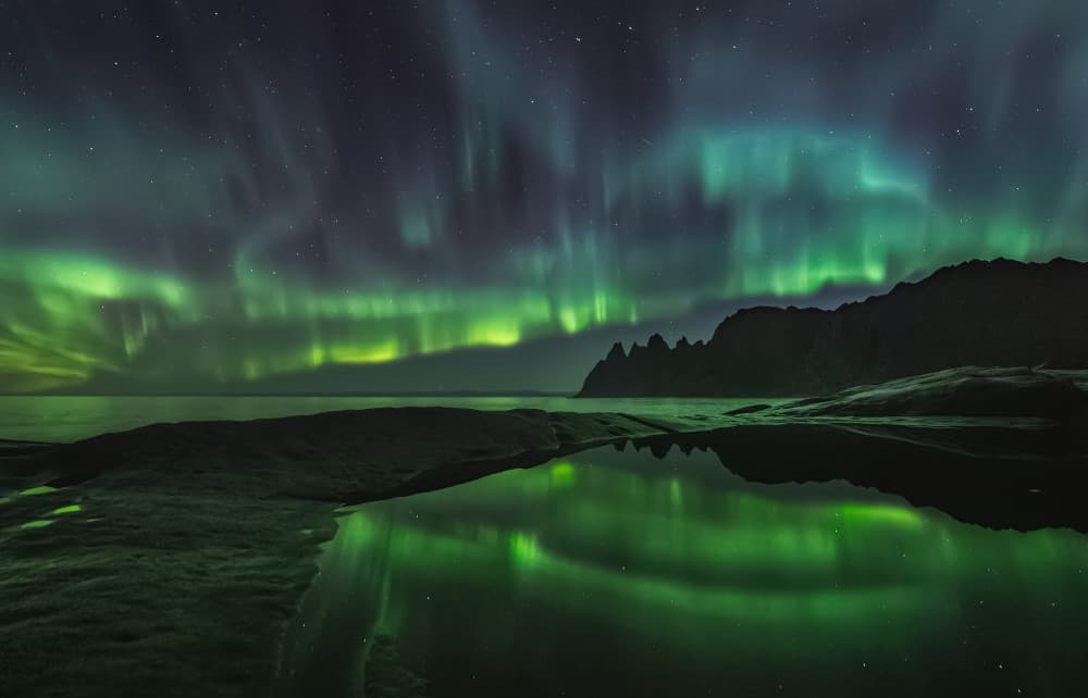 Northern Lights Reflection by Wim Denijs — canvas wall art