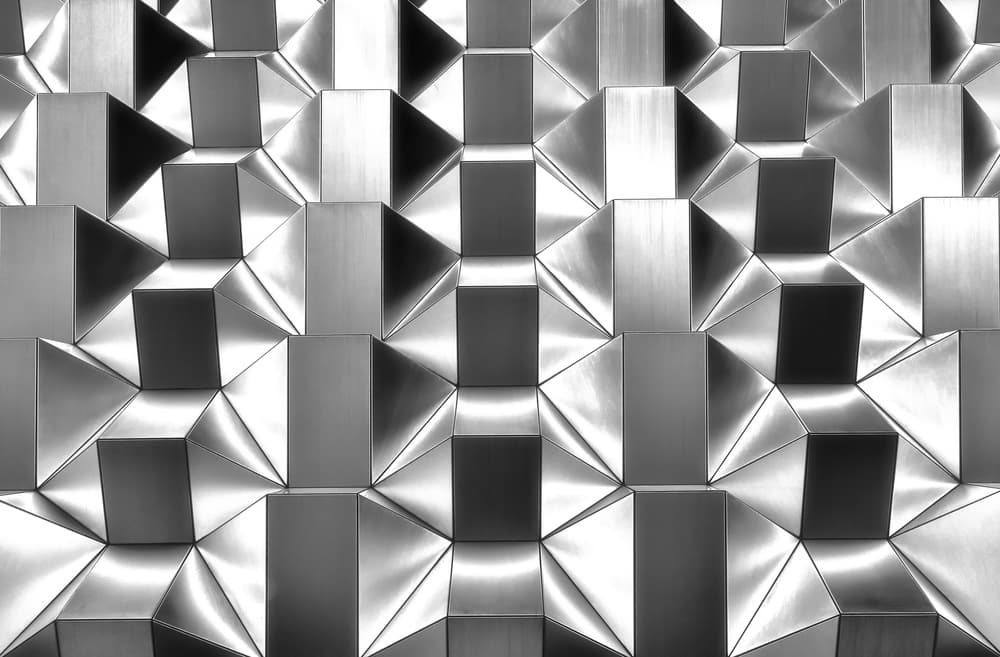Dynamic Silver Geometry by Hans-Wolfgang Hawerkamp — canvas wall art