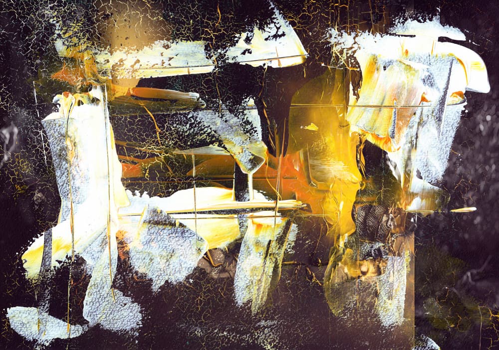 Dark Gold Abstract Texture by Rafal Kulik — canvas wall art