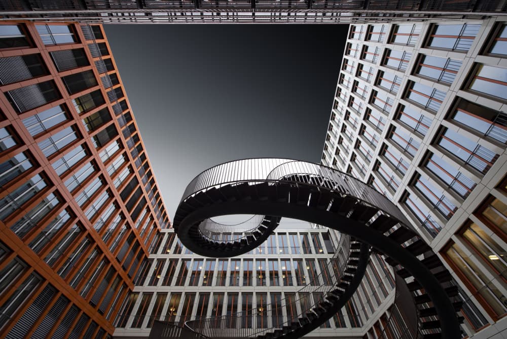 Dynamic Spiral Staircase by Jorge Pimenta — canvas wall art