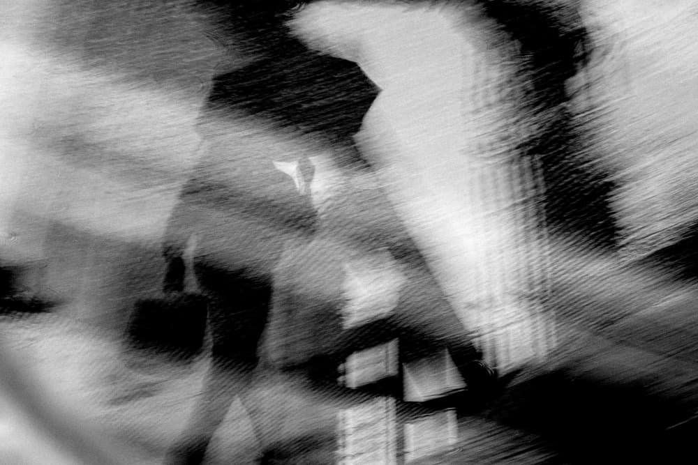 Blurred City Walker by Andrew Wixson — canvas wall art